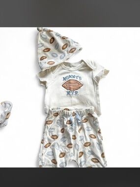 Football/ Dinosaur Baby boy Outfit Lot